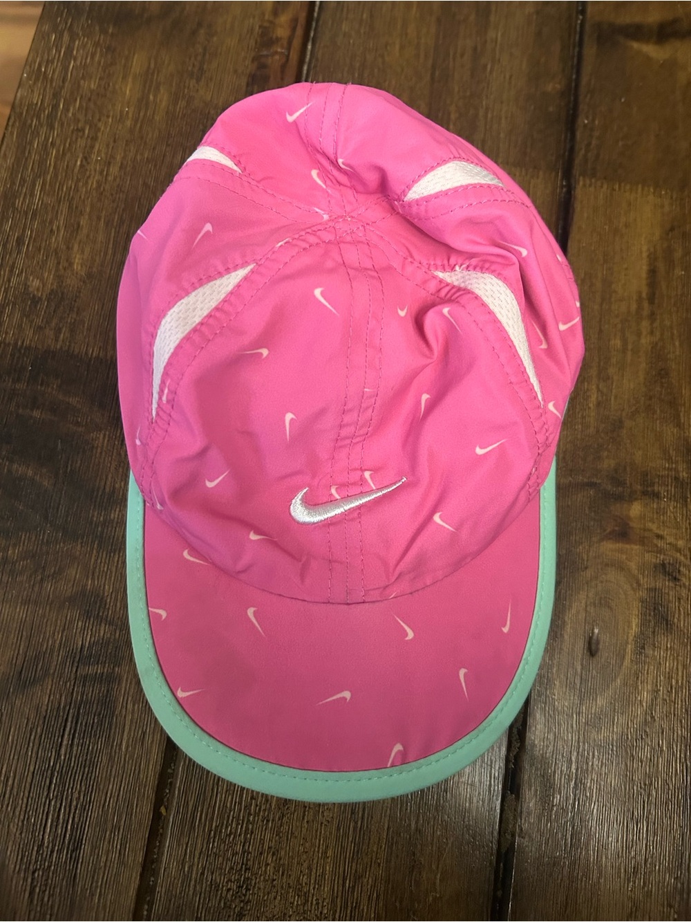 Nike Featherlight Dri-FIT Infant Girls Pink/Green Baseball Cap 617846-317